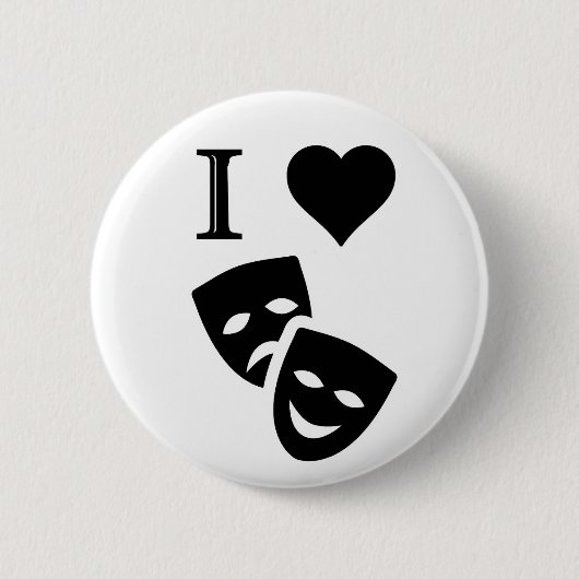 Ik hou van theater ronde button 5,7 cm (Voorkant)