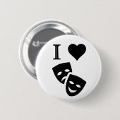Ik hou van theater ronde button 5,7 cm (Voorkant /achterkant)