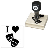 Ik hou van theater 	rubberstempel (Gestempeld)
