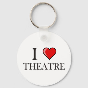 Ik hou van theater sleutelhanger