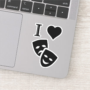 Ik hou van theater sticker