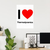ik hou van thermodynamica poster (Thuiskantoor)