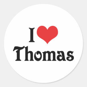 Ik hou van Thomas Ronde Sticker