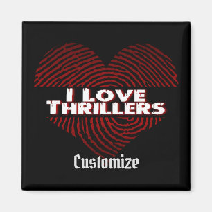 Ik hou van Thrillers Black Magneet
