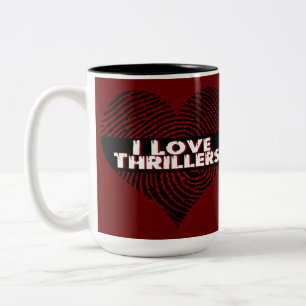 Ik hou van Thrillers Red Tweekleurige Koffiemok