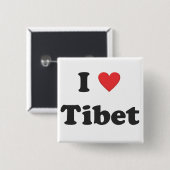 "Ik hou van Tibet" Button (Voorkant /achterkant)
