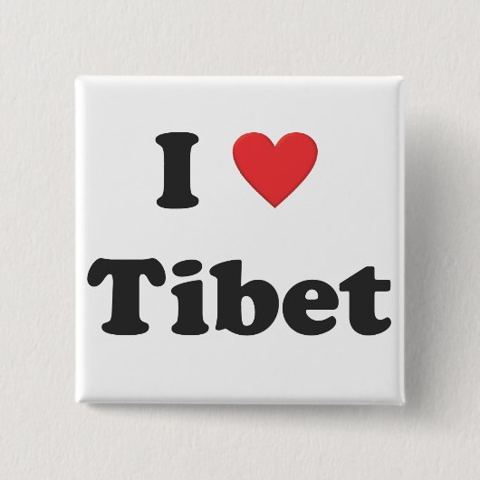 "Ik hou van Tibet" Button (Voorkant)