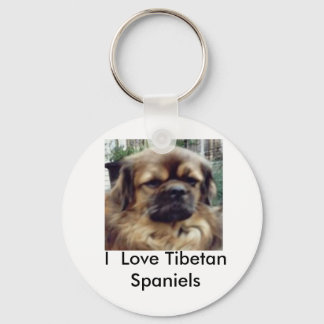 Ik hou van Tibetaanse Spanjaarden Sleutelhanger