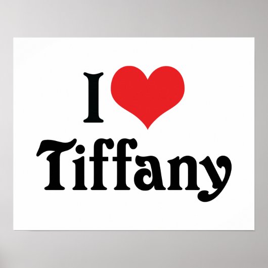 Ik hou van Tiffany Poster (Voorkant)