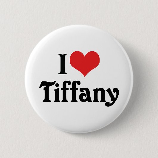 Ik hou van Tiffany Ronde Button 5,7 Cm (Voorkant)