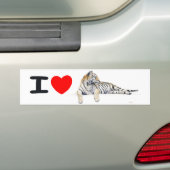 Ik hou van Tigers Bumpersticker (Op auto)