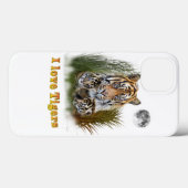 Ik hou van Tigers Case-Mate iPhone Case (Achterkant (horizontaal))