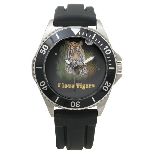 Ik hou van Tigers Horloge (Voorkant)