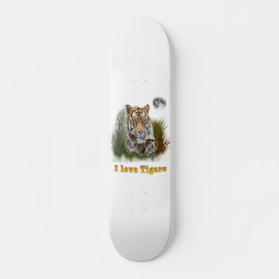 Ik hou van Tigers Skateboard