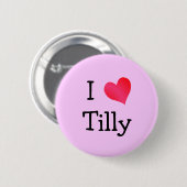 Ik hou van Tilly Ronde Button 5,7 Cm (Voorkant /achterkant)