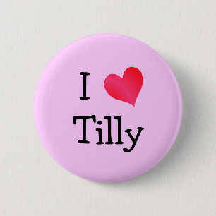 Ik hou van Tilly Ronde Button 5,7 Cm