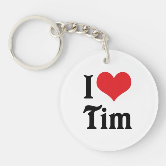 Ik hou van Tim Sleutelhanger (Voorkant)