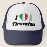 Ik hou van Tiramisu Italiaanse hart vlag trucker h