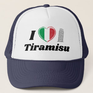 Ik hou van Tiramisu Italiaanse hart vlag trucker h Pet