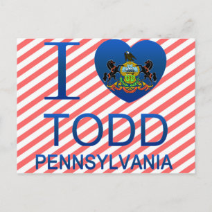 Ik hou van Todd, PA Briefkaart