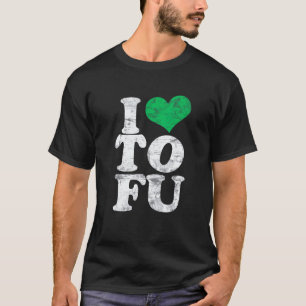 Ik hou van Tofu Herbivoor  Ik Hart Tofu  Veganisch T-shirt
