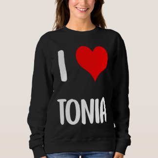 Ik hou van TONIA valentijn man hart jubileum 6 Trui