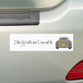 Ik hou van Topaz Mist Figaro Car Bumpersticker (Op auto)