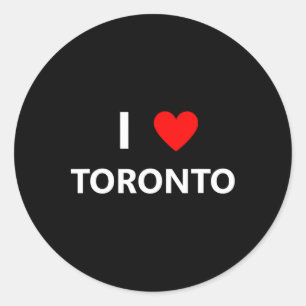 Ik hou van Toronto Canada Stad Toeristische Souven Ronde Sticker
