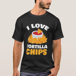 Ik hou van tortillachips voor alle Spaanse etenfan T-shirt