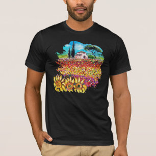 IK HOU VAN TOSCANE EN ZONNEBLOEMEN Toscaanse lands T-shirt