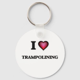 Ik hou van trampolining sleutelhanger