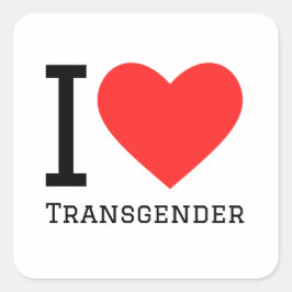 Ik hou van transgender vierkante sticker