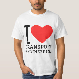 Ik hou van transporttechniek t-shirt