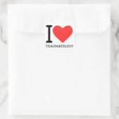 Ik hou van traumatologie vierkante sticker (Tas)