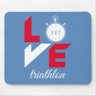 Ik hou van triathlon muismat