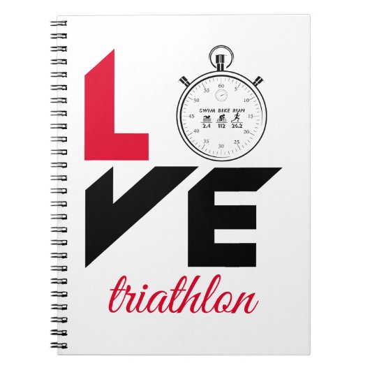 Ik hou van triathlon notitieboek (Voorkant)