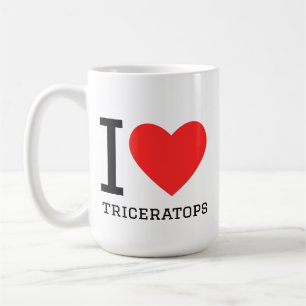 Ik hou van triceratops koffiemok