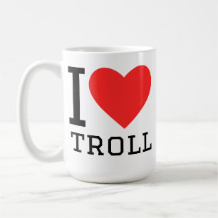 Ik hou van trol koffiemok