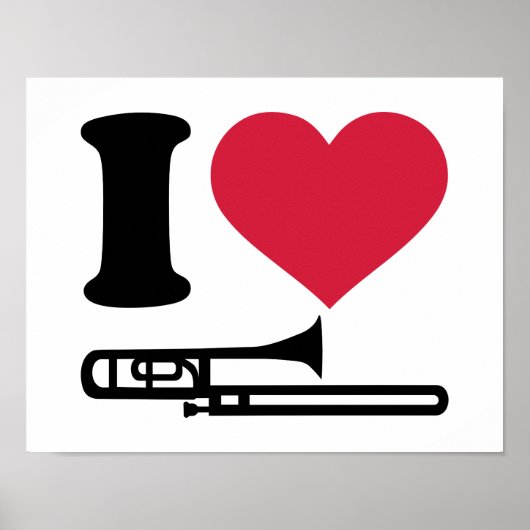 Ik hou van Trombone Poster (Voorkant)