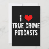 Ik hou van True Crime Podcasts Cool Podcaster Kaar (Voorkant)