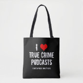 Ik hou van True Crime Podcasts Custom Podcast Draagtas (Voorkant)