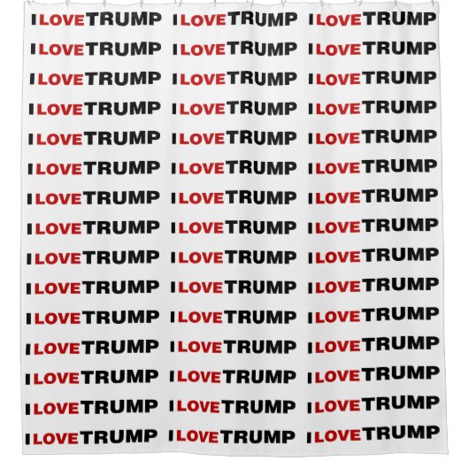 Ik hou van Trump Douchegordijn (Voorkant)