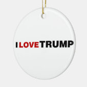 Ik hou van Trump Keramisch Ornament (Links)
