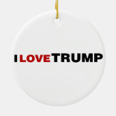 Ik hou van Trump Keramisch Ornament (Achterkant)
