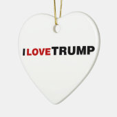 Ik hou van Trump Keramisch Ornament (Links)
