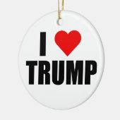 "Ik hou van TRUMP" Keramisch Ornament (Links)