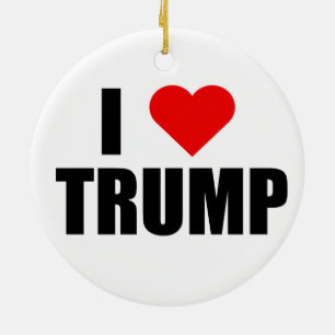 "Ik hou van TRUMP" Keramisch Ornament