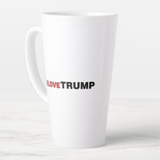 Ik hou van Trump Latte Mok (Linkerhoek)