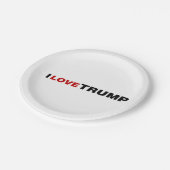 Ik hou van Trump Papieren Bordje (Gekanteld)