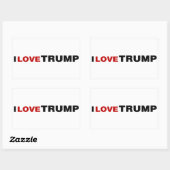 Ik hou van Trump Rechthoekige Sticker (Vel)